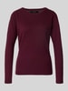 Vero Moda Regular Fit Strickpullover aus reiner Baumwolle Modell 'CARE' Bordeaux