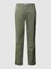 Bruun & Stengade Slim fit chino met viscose, model 'OLAV' Kaki