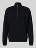 Armedangels Regular Fit Troyer aus reiner Baumwolle 'WAARLO FLEECE' Black