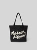 MAISON KITSUNÉ Shopper aus reiner Baumwolle Black
