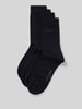 camano Socken mit Label-Stitching  im 3er-Pack Dunkelblau