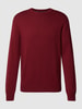 Christian Berg Men Strickpullover in melierter Optik Dunkelrot