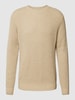 Marc O'Polo Strickpullover mit Rundhalsausschnitt Sand