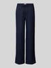 Christian Berg Woman Straight Leg Leinenhose mit Tunnelzug Dunkelblau