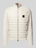 BOSS Strickjacke mit Stehkragen Modell 'Esfero' Offwhite