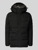 Strellson Regular fit gewatteerd jack met capuchon, model 'PIAZZA' Zwart