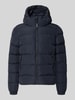 Superdry Steppjacke mit Label-Stitching und Kapuze Marine