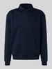 MCNEAL Poloshirt met ribboorden Donkerblauw