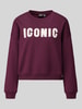 ONLY Loose Fit Sweatshirt aus Baumwoll-Mix Modell 'SWEAT' Bordeaux Melange