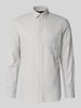 Christian Berg Men Regular Fit Freizeithemd mit Brusttasche Hellgrau