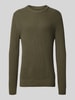 MCNEAL Strickpullover mit Rundhalsausschnitt Oliv