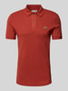 Lacoste Slim Fit Poloshirt mit Label-Patch Modell 'PIQUE' Dunkelrot