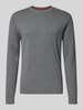 Tom Tailor Regular fit gebreide pullover van zuiver katoen Antraciet