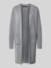 Vero Moda Lange cardigan van viscosemix, model 'SABA' Middengrijs gemêleerd