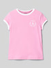 Polo Ralph Lauren Teens T-shirt met logo- en labelprint Felroze