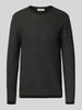 Only & Sons Regular fit gebreide pullover van puur katoen, model 'ERIC' Antraciet gemêleerd