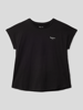 Pepe Jeans T-shirt met labelprint, model 'BLOOMY' Zwart