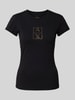 ARMANI EXCHANGE T-shirt z detalem z logo Czarny