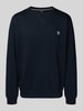Lerros Sweatshirt met labelpatch Donkerblauw
