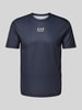 EA7 Emporio Armani T-Shirt mit Label-Print Dunkelblau