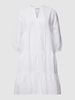 Fynch-Hatton Knielange jurk van linnen in laagjeslook Wit