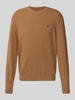 Replay Gebreide pullover van lanawolmix met ronde hals Camel