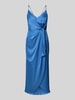 Jake*s Cocktail Cocktailkleid mit Knoten-Detail Rauchblau Melange