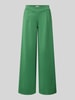 ICHI wide fit broek met viscose, model 'Kate' Appeltjesgroen