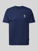 Blend T-Shirt mit Stitching-Detail Modell 'JEPPE' Marine