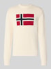 Napapijri Gebreide pullover van pure katoen model 'MURA' Offwhite