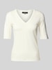 Weekend Max Mara T-Shirt mit V-Ausschnitt Modell 'OPZIONE' Weiss