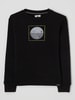 Garcia Sweatshirt aus Baumwollmischung Schwarz
