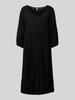 Soyaconcept Knielanges Kleid mit V-Ausschnitt Modell 'Radia' Black