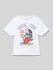 Name It T-Shirt mit Motiv- und Statement-Print Modell 'VANYO' Weiss