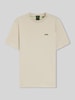 BOSS Green męski t-shirt o kroju regular fit z mieszanki bawełny Beżowy