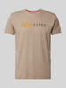 Alpha Industries T-Shirt mit Label-Print Beige