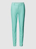 MOS MOSH Slim fit stoffen broek met persplooien, model 'Abbey Night' Mintgroen