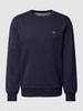 Gant Regular fit sweatshirt met labelstitching, model 'SHIELD' Marineblauw