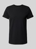 Bread & Boxers T-Shirt mit geripptem Rundhalsausschnitt Black