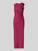YAS Cocktailjurk met florale applicaties model 'DONA' Bordeaux