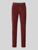 Eurex By Brax Regular fit corduroy broek met steekzakken, model 'JIM' Bordeaux