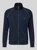 BOSS Sweatjack met labelstitching, model 'Mix&Match' Marineblauw