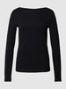 Montego Shirt met lange mouwen met boothals Zwart