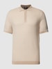 Cinque Slim fit poloshirt met streepmotief, model 'Flavius' Zand