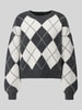 VERO MODA Pullover mit Rundhalsausschnitt Dunkelgrau Melange