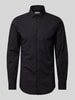 s.Oliver BLACK LABEL Shaped Fit Businesshemd aus Baumwoll-Stretch Black