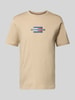 Tommy Hilfiger Regular Fit T-Shirt aus reiner Baumwolle Beige