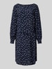 Tom Tailor Knielanges Kleid mit Allover-Muster Marine