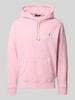 Polo Ralph Lauren Hoodie met logostitching Felroze