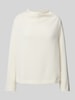 s.Oliver BLACK LABEL Sweatshirt mit Wasserfallausschnitt Offwhite